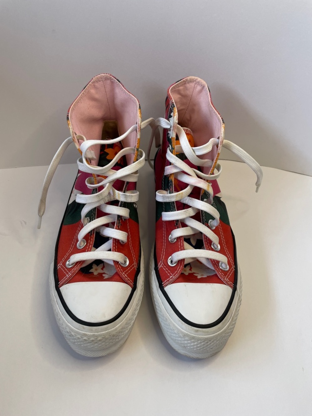 Converse Women’s Chuck Taylor All Star Lift High “Paradise Print”.  Size 7.5 - Picture 6 of 8